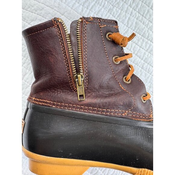 Sperry Saltwater Duck Winter Rain Boot Brown Woman Size 9 - Picture 6 of 12